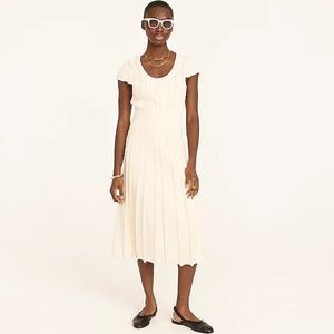J. Crew Beige Short Sleeve Ribbed scoopneck knit dress Size Small 4